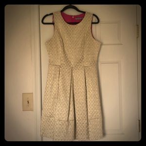 Eliza J white/gold dress